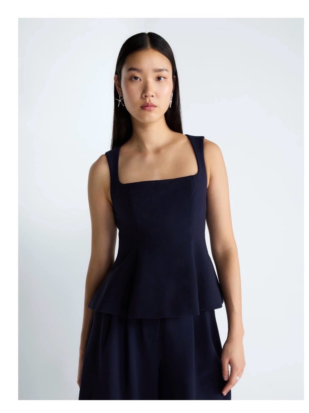 Devil Wears Prada Scoop Collection Women’s Square Neck Peplum Top
